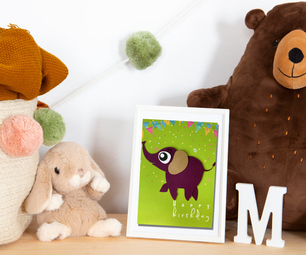 Elephant Handmade Birthday Card | 3D Keepsake Greeting Card
