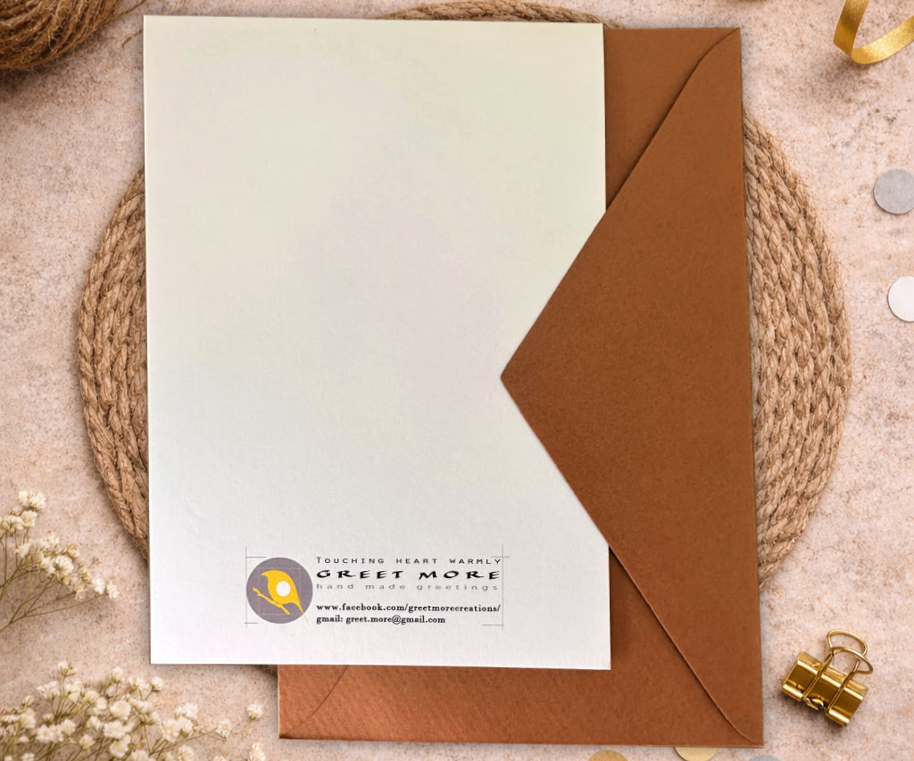 Handmade Jasmine Flower Card | Any Occasion |3D Keepsake Greeting Card