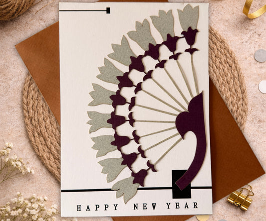 Handmade New Year Keepsake Card | Jasmine Flower Design