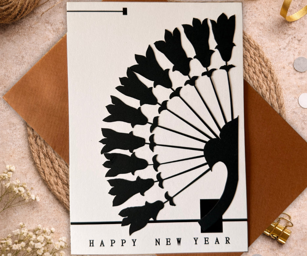 Handmade New Year Keepsake Card | Jasmine Flower Design