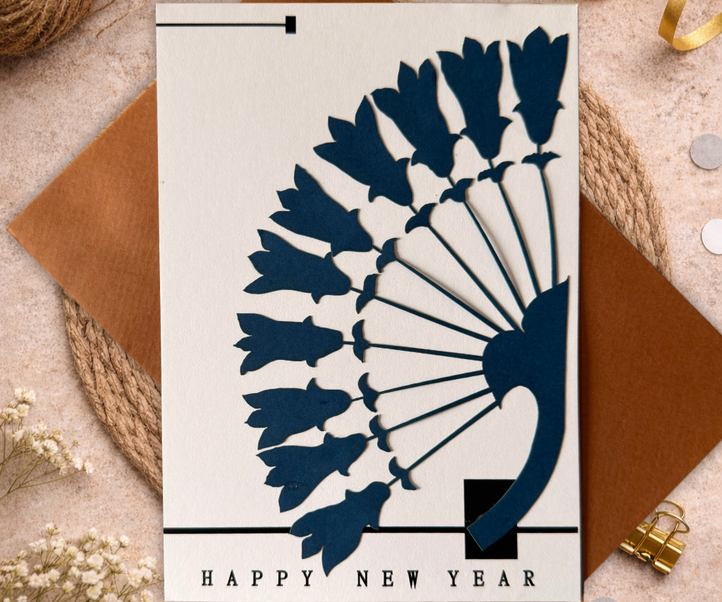 Handmade New Year Keepsake Card | Jasmine Flower Design