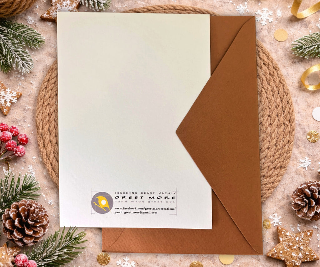 Pōhutukawa Christmas Bauble Card